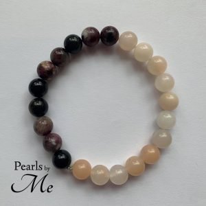 Natur Agat Armbånd Pearls by Me