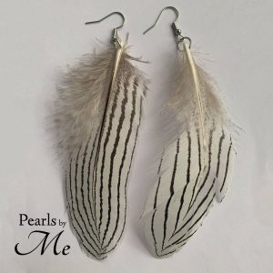 Fjer Øreringe Pearls by Me